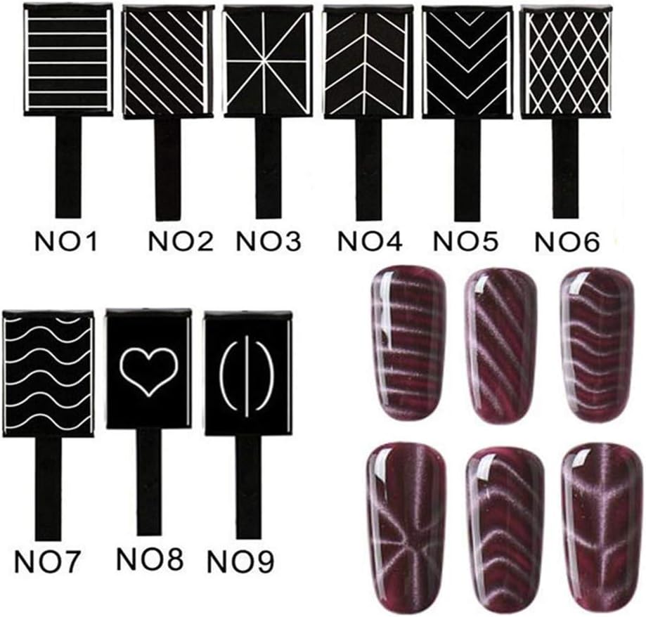 Shogpon Magnet Stick, 15 PCS Manicure Nail Art Tool for Cat Eye Effect DIY Magic 3D Powder Gel Nail Polish - Image 4