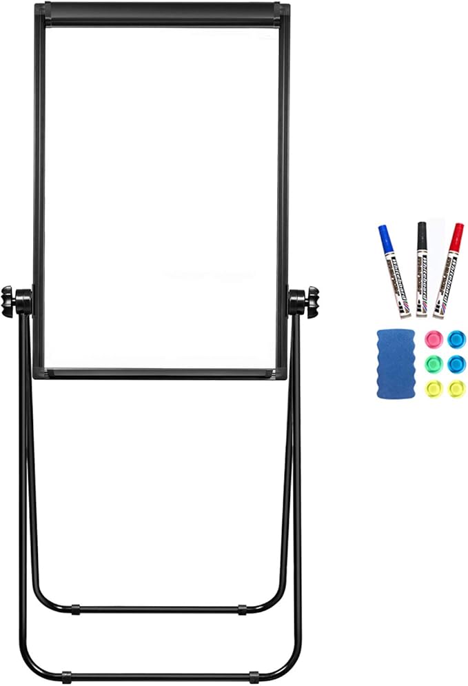 Stand White Board 90x60cm Dry Erase Board Flipchart Easel