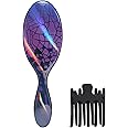 Wet Brush Original Detangler Brush Ghostly Style Kit, Ultra-Soft IntelliFlex Bristles, Detangling Brush Glides Through Tangles For All Hair Types (Wet Dry & Damaged), 1 Hairbrush & 1 Claw Clip