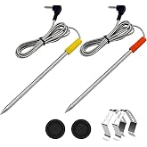 Yetaha Grill Thermometer, Meat Probe Replacement for Pellet Smoker Grill | Precise Meat Temp Reading, Universal Replacement Probe Fits Oklahoma Joe's, Z Grills, Cuisinart Wood Pellet Smoker