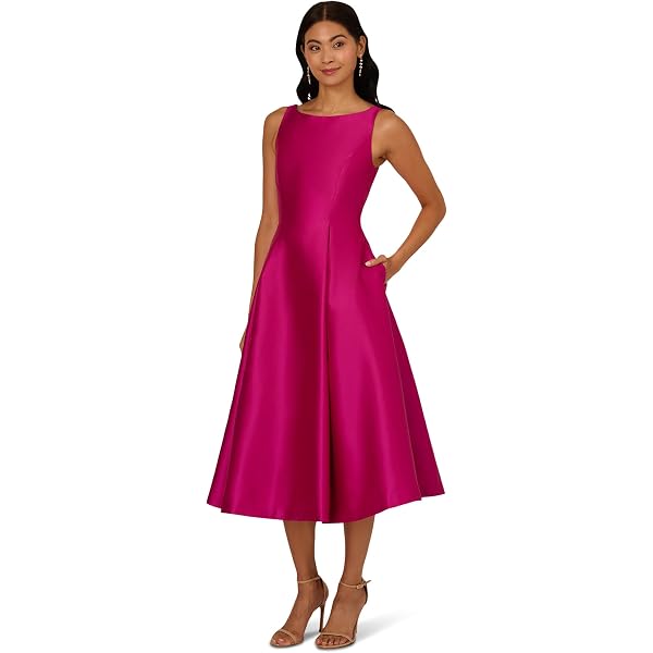 Adrianna Papell Womens Color Block Chiffon Dress, Red Multi, 2 at Amazon  Women's Clothing store