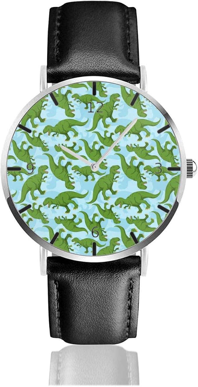 Amazon 腕時計 恐竜恐竜テクスチャパターン ウオッチ クラシック カジュアル 防水 クォーツムーブメント レザー ベルトビジネス オフィス 学校 人気 メンズ レディース 男女兼用 メンズ腕時計 腕時計 通販