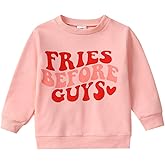 Twopumpkin Valentines Toddler Girl Boy Baby Outfit Valentines Day Shirt Fries Before Guys Short Sleeve T-Shirts Vintage Tops