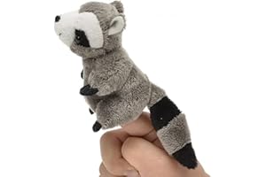 Unipak 1199RA Raccoon Plush Finger Puppet, 3.5-inch Height