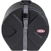 SKB 1SKBD6514 6 1/2 X 14 Snare Case with Padded Interior | Stackable Heavy-Duty Professional Drum Storage Case for Protected Music Equipment Transport, Travel and Organized Storage
