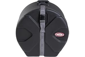 SKB Drum Case with Padded Interior, D-Shaped Design, Molded Feet for Upright Stability and Durable Storage, Black