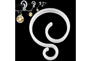 LSGCQ Banister Clips for Garland Christmas Light Clips Banister Stocking Hangers Garland Hooks for Railing Fence Deck Lights Christmas Decorations, Translucent White (30 Pack)