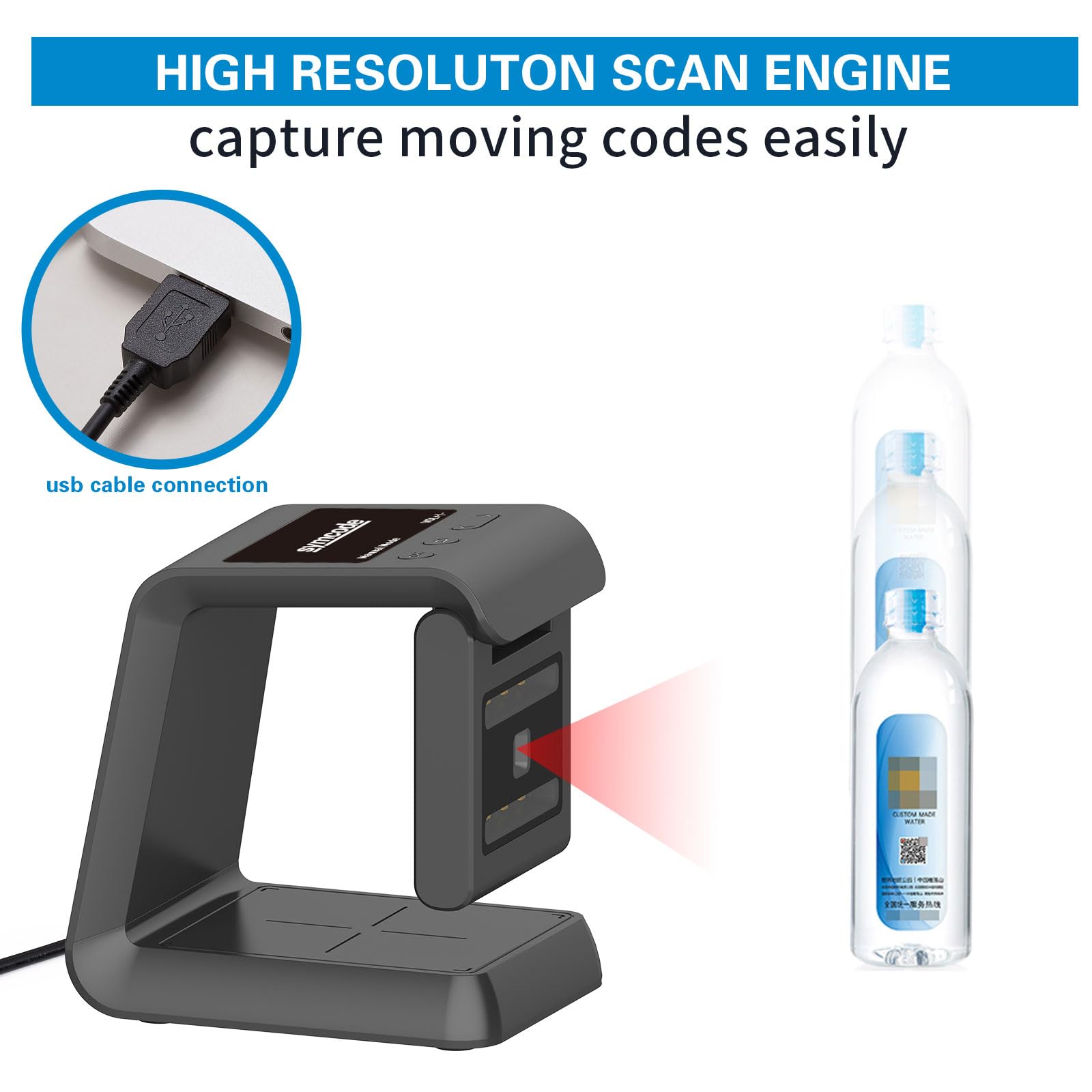 Mua Symcode 1D 2D Hands-Free Barcode Scanner, with Omnidirectional ...