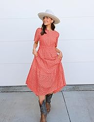 ZESICA Women's 2025 Summer Short Sleeve Maxi Dress