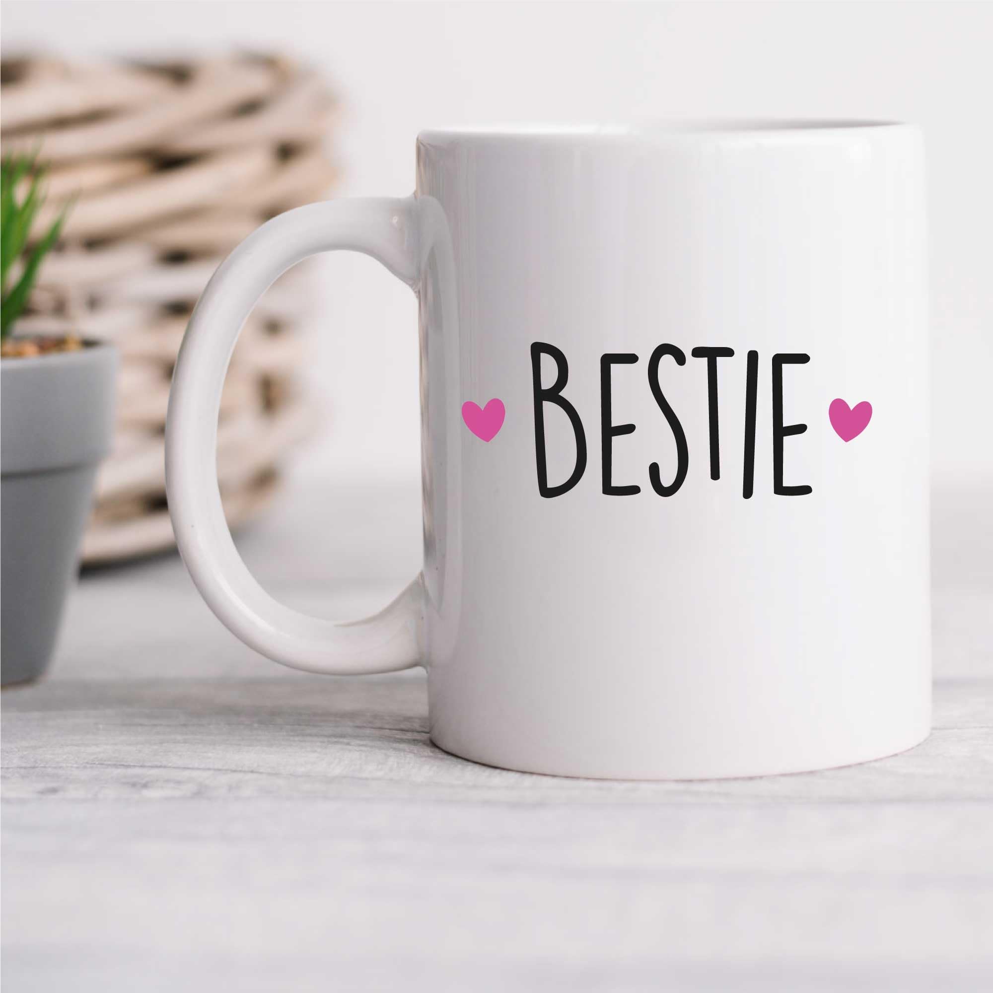 60 Second Makeover Limited Bestie Mug Best Friend Birthday Present Best Friend Friendship Gifts for Women Christmas Thank You Bestie Birthday Gifts Present Coffee Cup