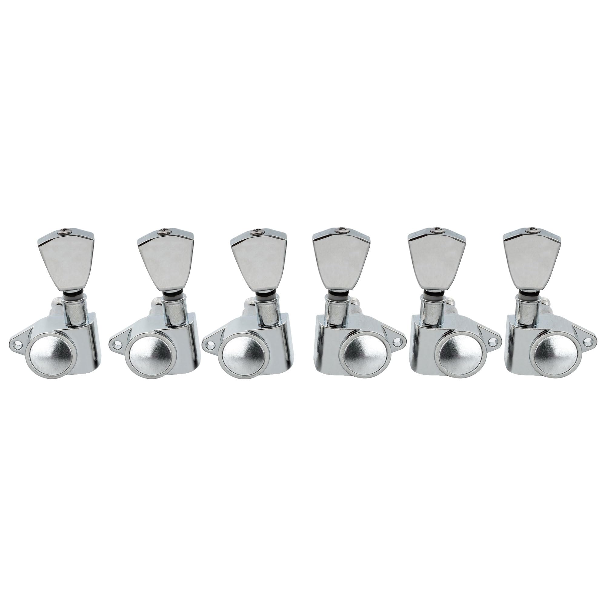 Musiclily Economy 3L3R Roto Style Sealed Guitar Tuners Machine Heads Tuning Pegs Keys Set for Epiphone Les Paul SG ES, Keystone Button Chrome