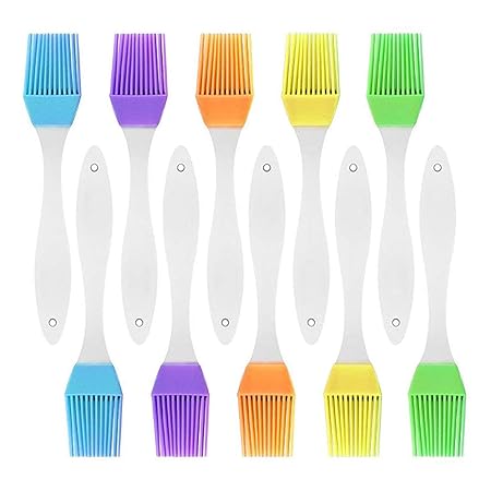 Silikon Pinsel Set, hitzebeständig und flexibel und sauber, ideal für BBQ,Koch,Hefeteig,Gebäck,Grillen,Kochen(10PCS) by OITUG