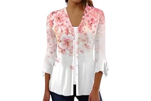 YUTANRAL Cardgian for Women 2024 Spring Summer Lightweight 3/4 Length Sleeve Womens Tops Dressy Casual Kimonos Beach Cover Up