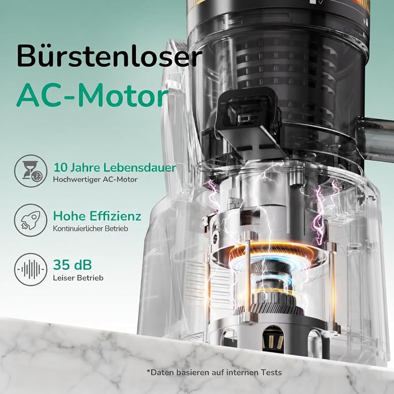 3-in-1-Entsafter (Slow Juicer) mit 150 mm breitem Einfüllschacht — Foto 7 von 8