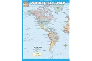 World & U.S. Map: a QuickStudy Laminated Refefence Tool