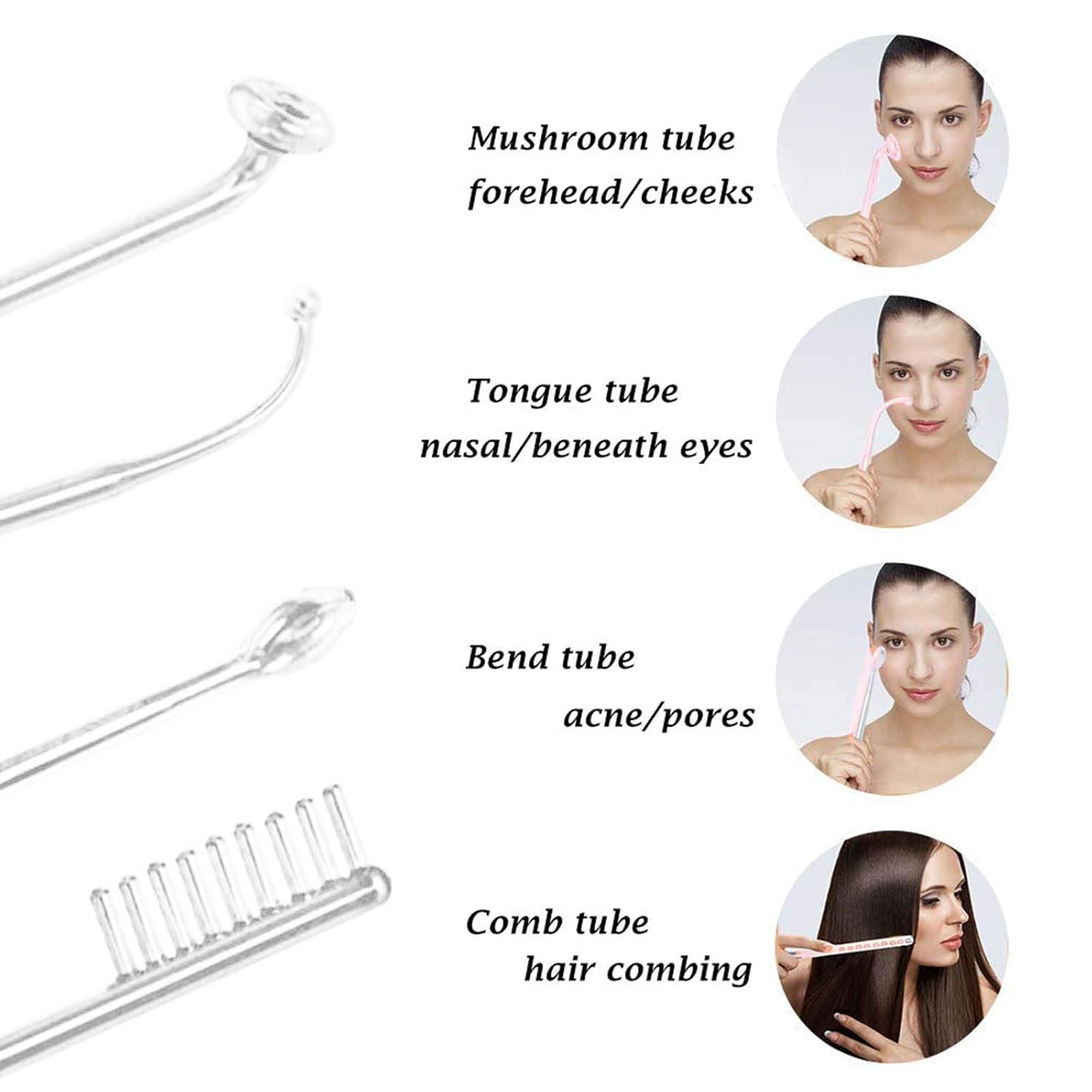 GreenLife High Frequency Facial Machine, Portable Handheld High Frequency Wand, Skin Tightening Acne Spot Wrinkles Remover Face Beauty Therapy Puffy Eyes Body Care skincare Machine Device HOME SPA: Beauty