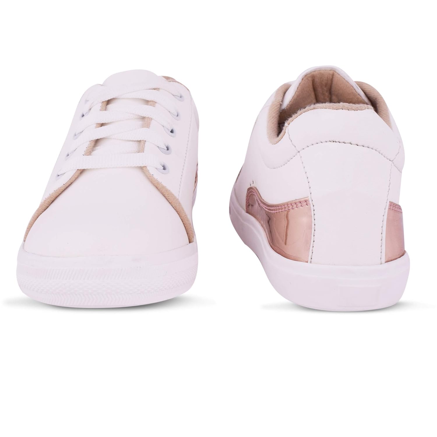 zovim women's fashionable white sneakers shoes for women and girls