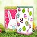 Lucky Party Easter Paper Bags - 20 Count (Pack of 1) - White/Red Solid Glossy Rabbit Theme - Easter & Birthday Occasion - Party Banners
