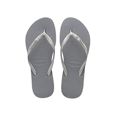 slim logo metallic havaianas
