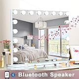FENCHILIN Hollywood Vanity Mirror with Lights 18 LED 3 Color Modes 80x60 view 2