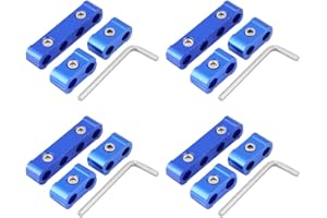 KIMISS 12Pcs Aluminum Alloy Braided Engine Spark Plug Wire Hose Separator Clamp Fitting Kit for 8mm 9mm 10mm