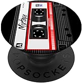 Cassette Tape Music Mix Audio 90s Party 80s Outfit Cassette PopSockets Adhesive PopGrip