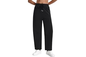 Auriviz Womens Barrel Sweatpants Drawstring High Waisted Wide Leg Pants Baggy Casual Workout Sweat Pants 28‘’ Inseam