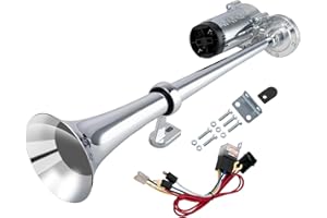 AOLIHAN Air Horns Kit Train Horn Kit for Truck Super Loud Horn Semi Truck Air Horn Car Horn Loud Single Trumpet Air+Horn with