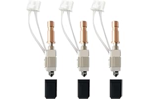 RugooSpink 3PK V2.0 Ceramic Hotend for Kobra S1 0.4MM 0.4MM 0.6MM New 200K Thermistor Prevents Breakage Full Metal High Speed Print Head Upgrade Extruder Hotend Replacement for Anycubic Kobra S1