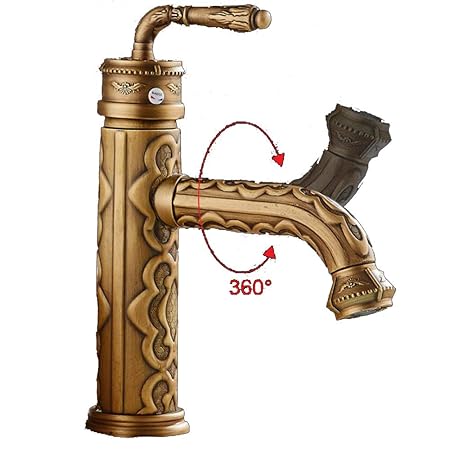 Landhausstil Antike Bronze Waschtischarmatur Nostalgie Bad Wasserhahn