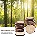 ATDAWN Natural Wood Slices with Holes, 30 Pcs Unfinished Wooden Circles, Craft Wood kit, Christmas Ornaments DIY Crafts (2.4