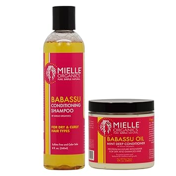Mielle Organics Haircare Set Babassu Conditioning Shampoo 8 Oz