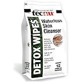 Tecnu Detox Wipes, Poison Ivy Wipes, 12 Count, Large Individual Wipes, Waterless Skin Oil Cleanser, Helps Remove Rash Causing Oil from Poison Ivy, Poison Oak, Poison Sumac, Pitch & Tar