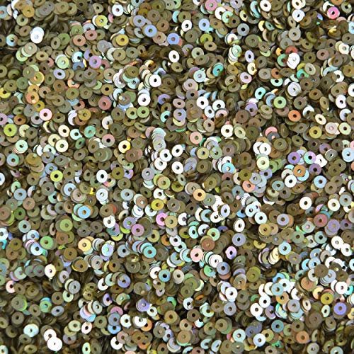3mm Sequins Flat Round Gold Lazersheen Reflective Metallic. Made in USA