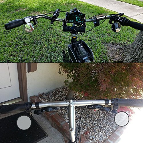 image for EEEKit 2-pack Bundle Universal Mini Rotary Rearview Handlebar Glass Mi