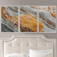 3 Piece Framed Canvas Wall Art Abstract Industrial Multicolor Patterns Canvas Prints Home Artwork Decoration for Living Room,Bedroom - 16