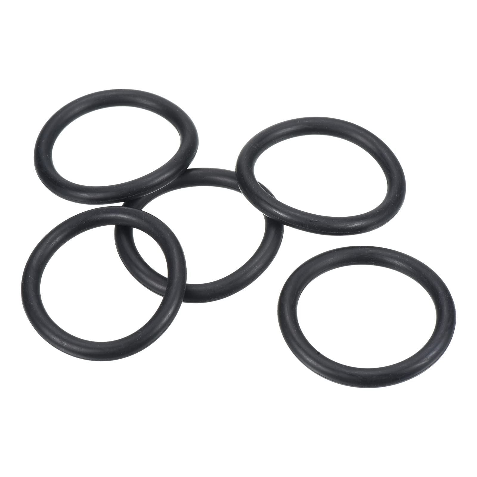 PATIKIL Nitrile Rubber O-Rings 50mm OD 40mm ID 5mm Width, 20 Pcs Metric Sealing Gasket for Faucet Plumbing Automotive Repair, Black