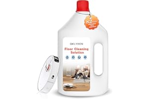 QKLYXEN 82FL OZ/2.42L Floor Cleaning Solution-Designed for Roborock Robot Vacuum and Mop Cleaner (Qrevo/Q7/Q10/Saros 10R/F25), Deep Cleans for Various Hard Floors, Suitable for All Robot Vacuums With Mopping
