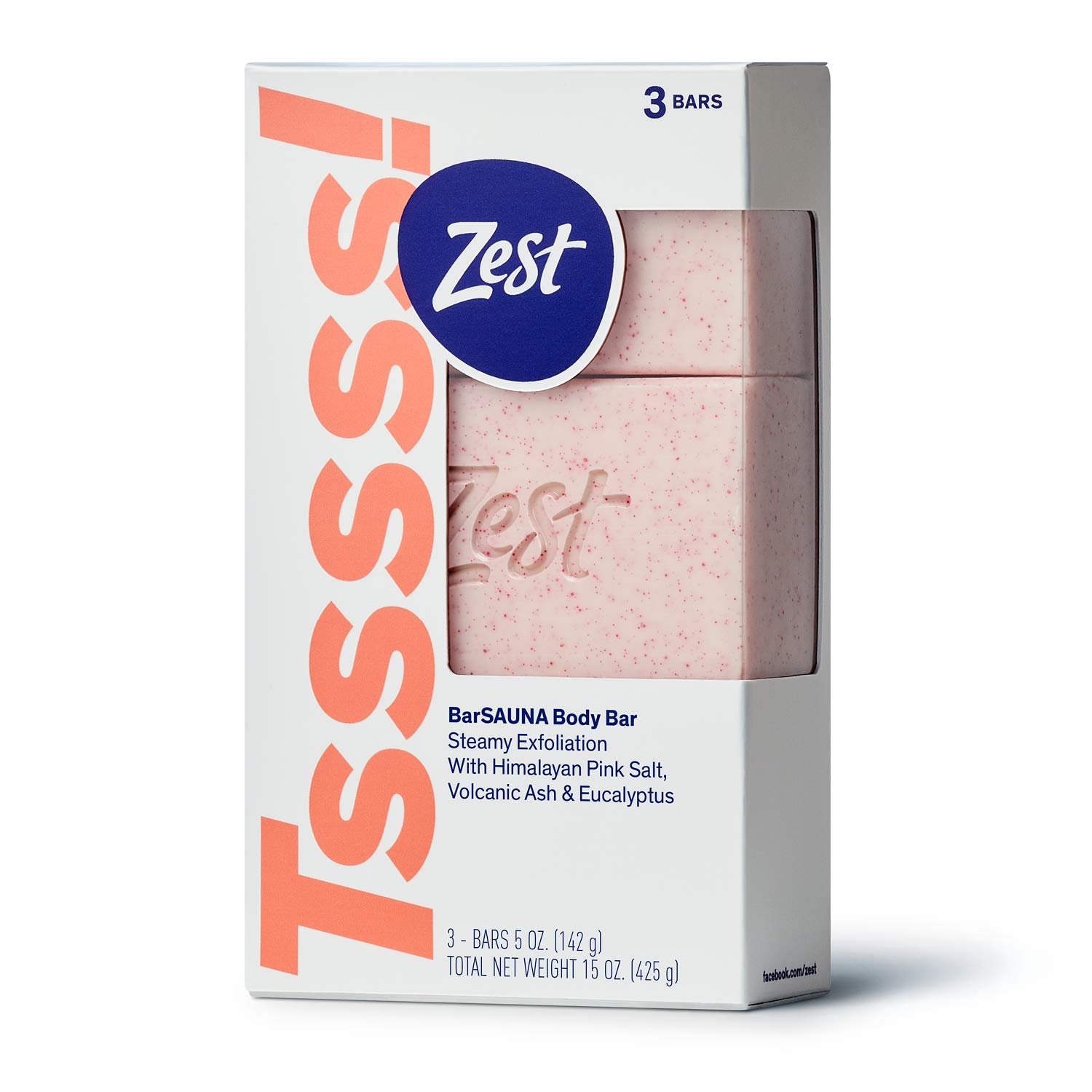 ZestTsssss! BarSAUNA Body Bar (5 Ounce, 3 Bars)