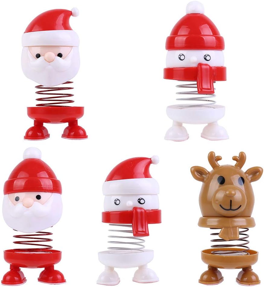 NLGToy Christmas Decoration -Car Ornaments PVC Action Figure Shaking Head Doll Dashboard Decoration Christmas Toys, for Car/Interior Decoration and Kid's Gift