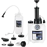 weyleity 3L Manual Brake Bleeder Kit with 1L Brake Fluid Bleed Bottle | One-Person Brake Pressure Bleeder Kit with 4 Master Cylinder Adapters, Suitable for Select Vehicle Brake Systems
