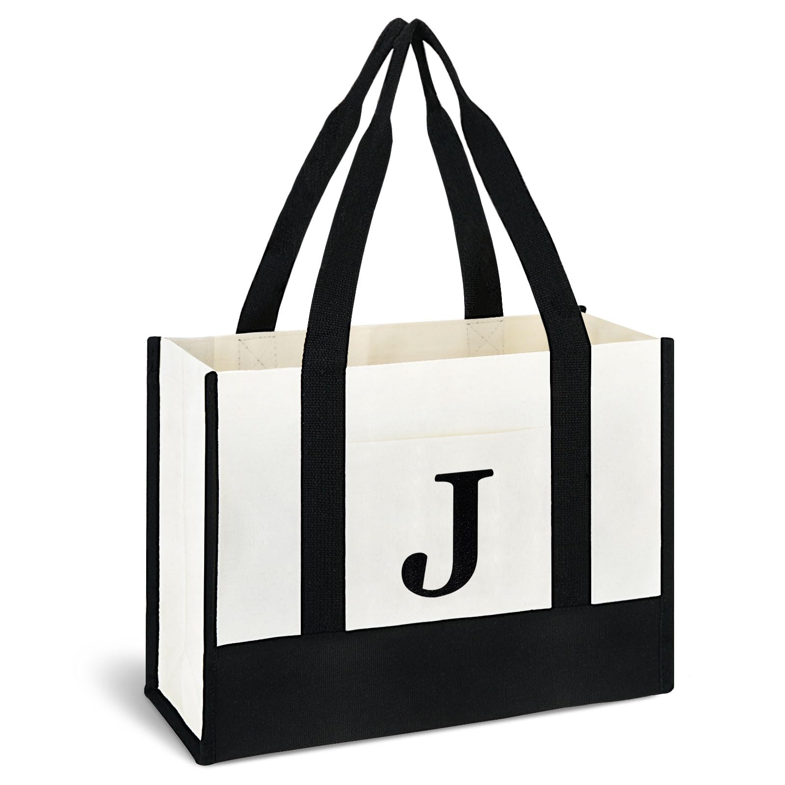 Personalized Initial Canvas Tote Bag, ECO Friendly Multipurpose Bags for Women, Gift Bag, Beach Bag