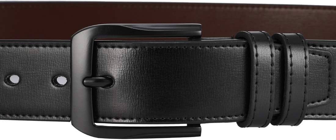 Beltox Fine Men’s Casual Leather Jeans Belts 1 1/2” Wide 4MM Thick Alloy Prong Buckle Work Dress Belt for Men at  Men’s Clothing store