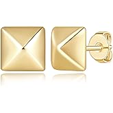 Charmire Gold Stud Earrings 14K Gold Plated Earrings for Women Trendy Fun Fashionable and Totally Versatile Dainty Fashion Stud Earring for Women