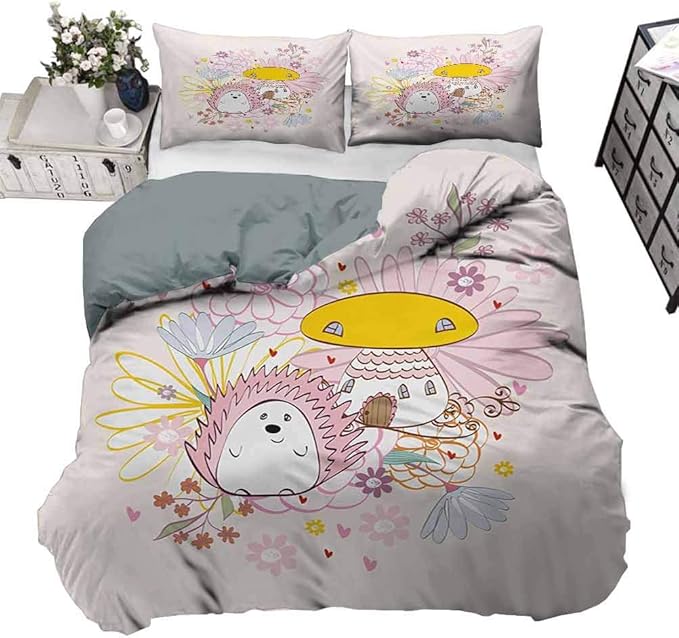 Duvet Cover Set Hedgehog Luxury Down Comforter Quilt Cover Abstract