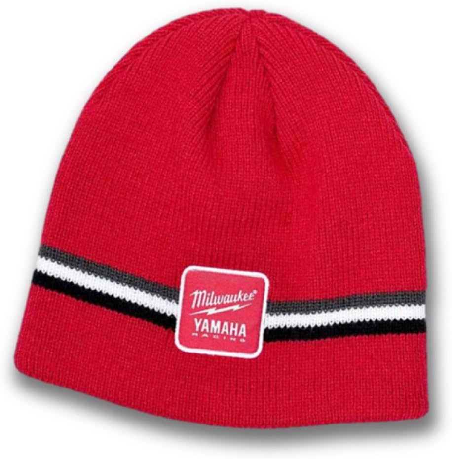 bsb Bike Gear MotoGP Superbikes Yamaha Racing Milwaukee Red Beanie Hat