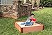 Frame It All Tool-Free Classic Sienna 4ft. x 4ft. x 11in. Composite Square Sandbox Kit – 2″ Profilethumb 3