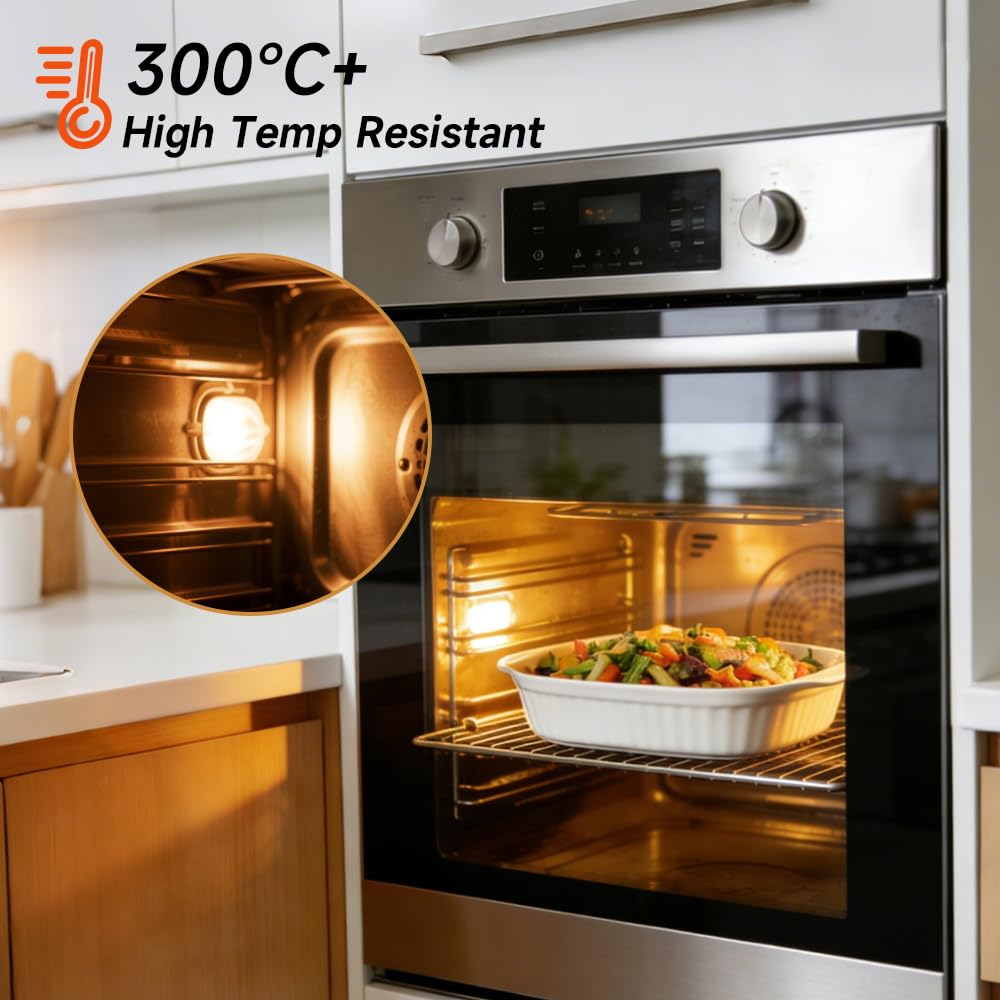 GMY Backofenlampe Glühbirnen G9 40W 230V Oven Lampe Für Neff/AEG/Bosch/Siemens/Miele Backofen- und Mikrowellenanwendungen 300 Grad C Hitzebeständige 2er Pack, Warmweiß 3