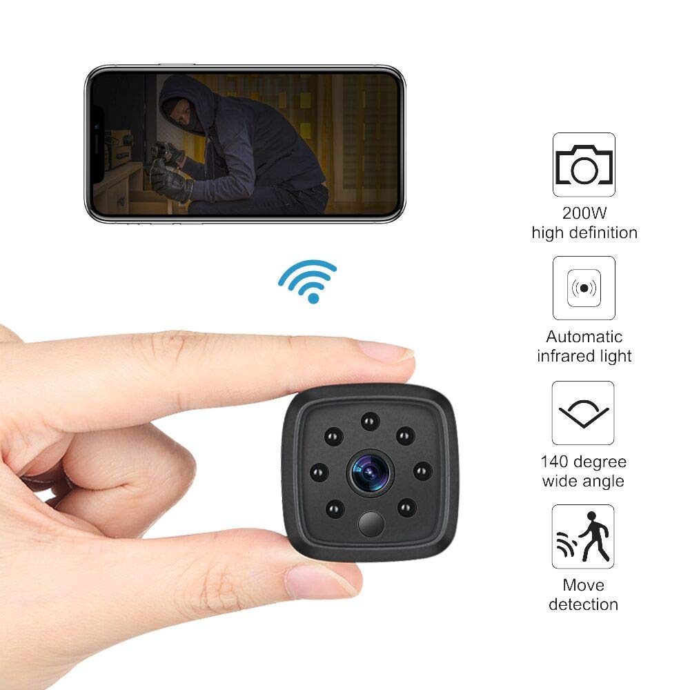 WiFi Camera,Ansteker 1080P Mini Portable Wireless WiFi Security Camera with IR Night Vision Motion Detection Nanny Cam Security Monitoring