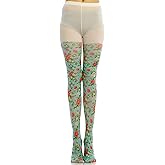 Sahabowi Women Tights, Opaque High Waist Pantyhose, Vintage Control Top Stockings